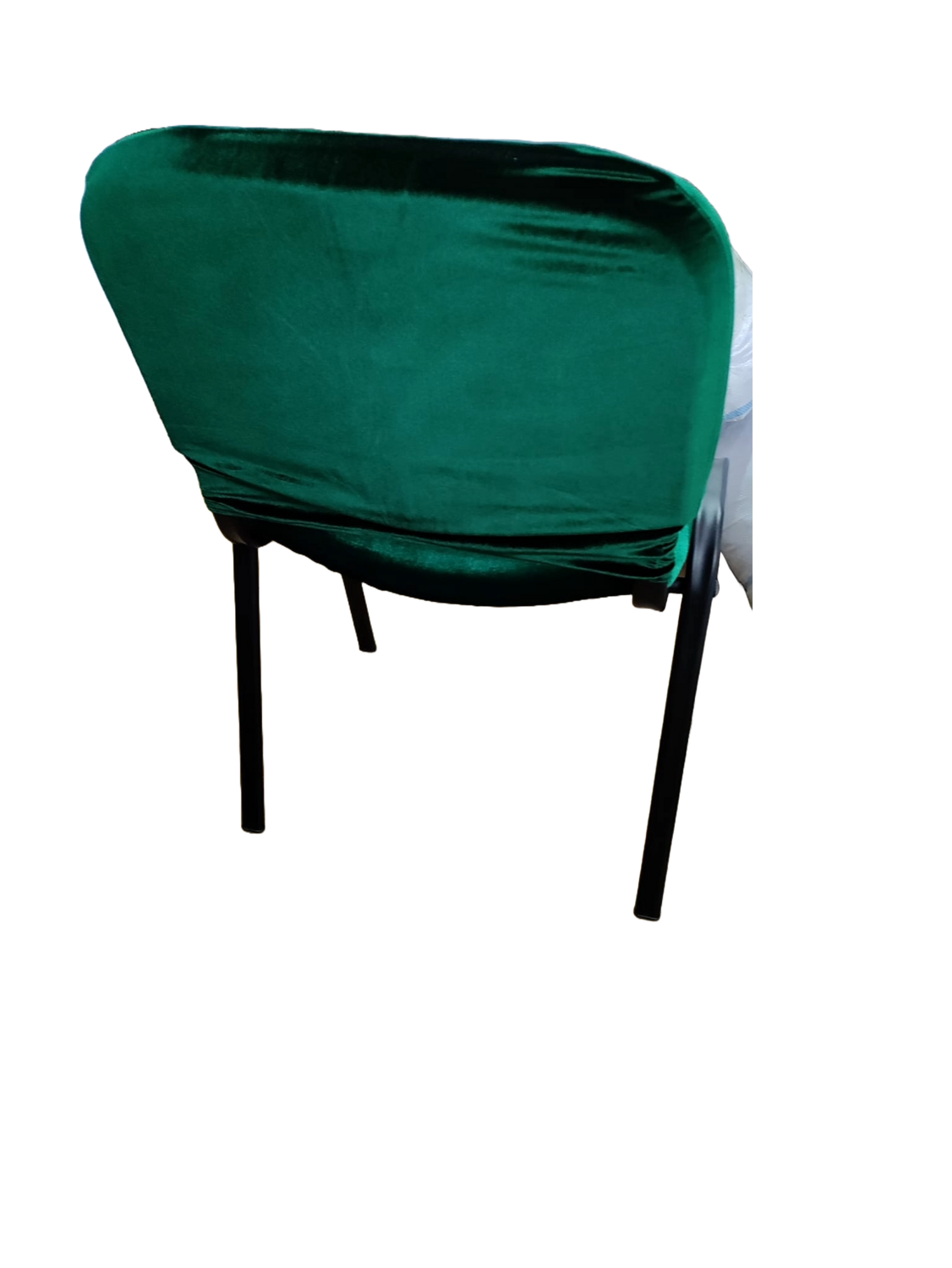 Husă scaun vizitator catifea verde, 2 piese