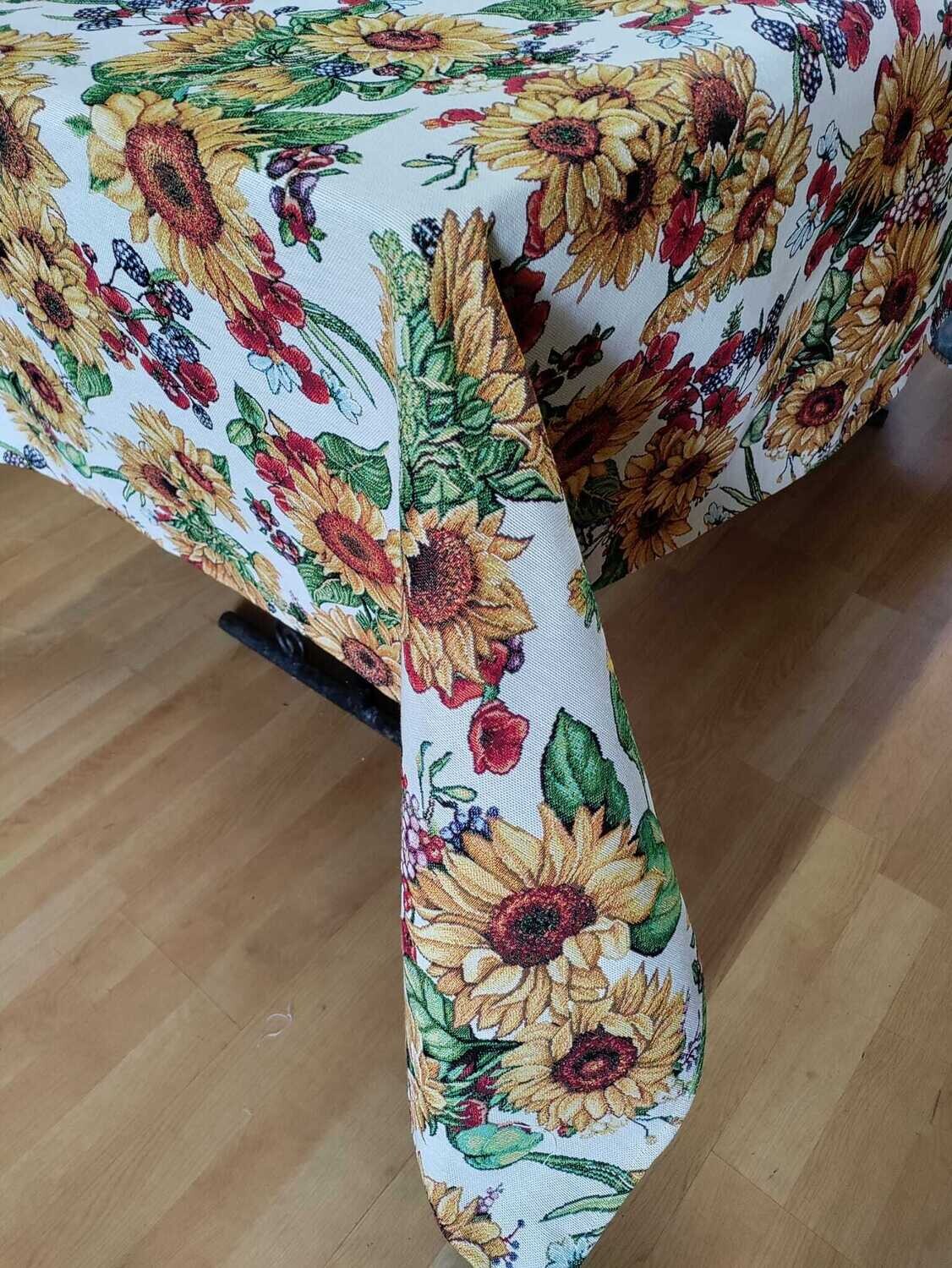 Față de masă 140x300 cm, țesătură  goblen - floarea soarelui