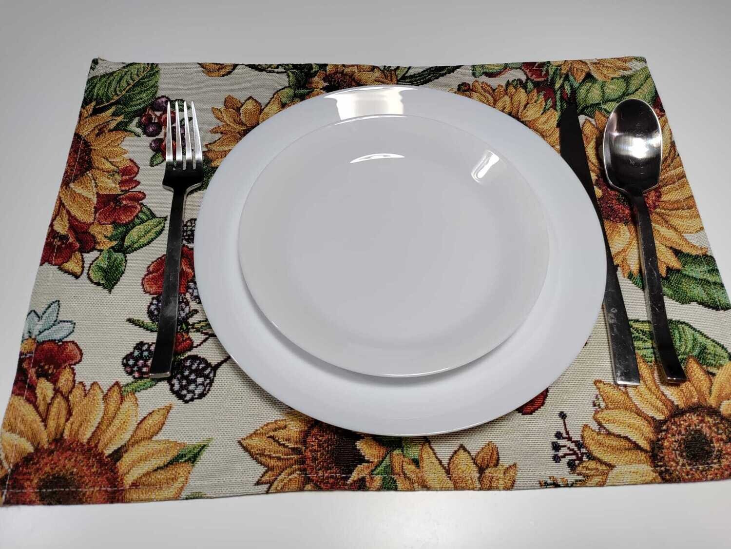 Set 6 suport farfurie 30x40 cm, țesătură tip goblen
