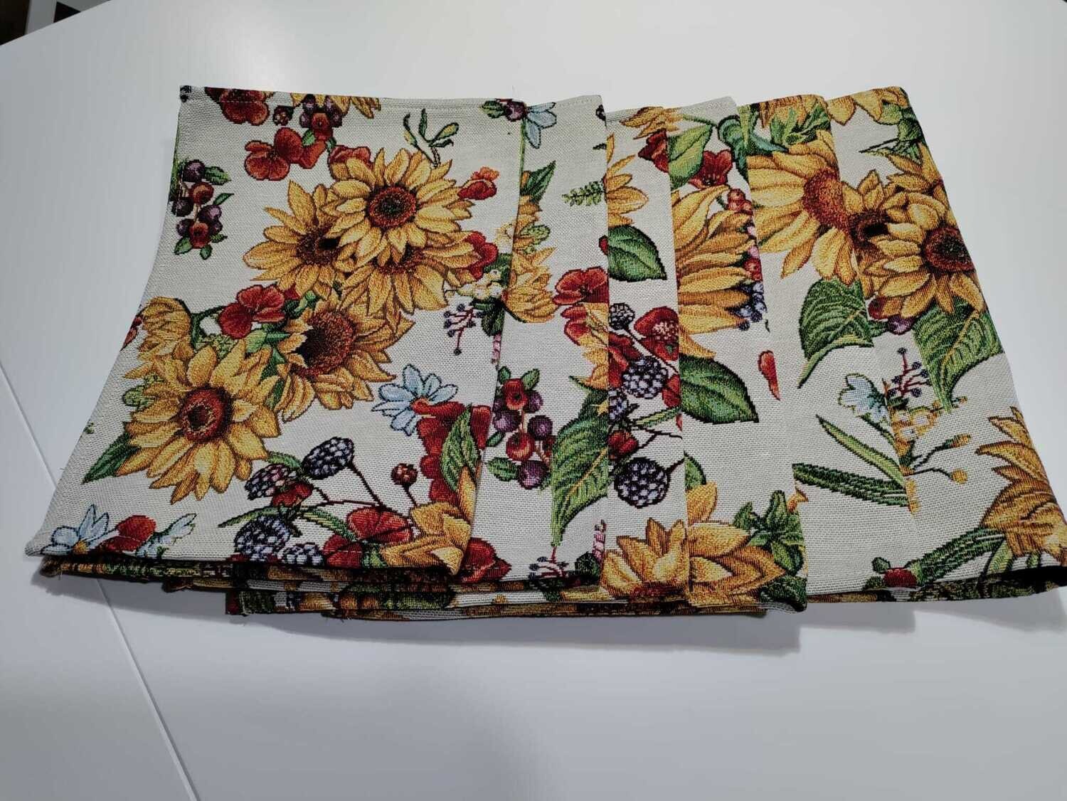 Set 6 suport farfurie 30x40 cm, țesătură tip goblen