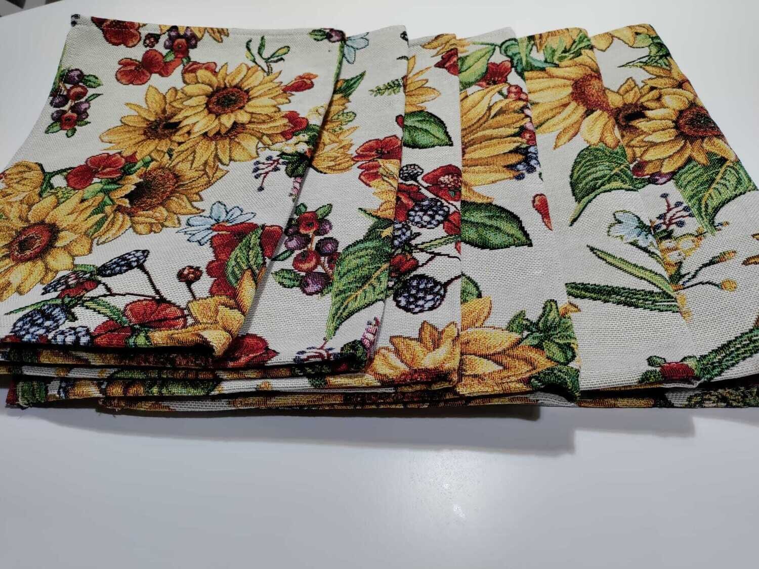 Set 6 suport farfurie 30x40 cm, țesătură tip goblen