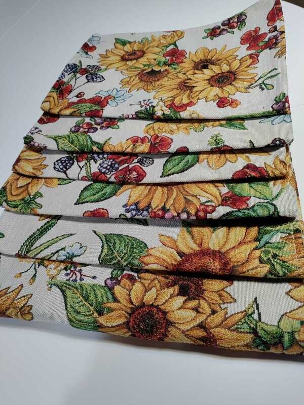 Set 6 suport farfurie 30x40 cm, țesătură tip goblen