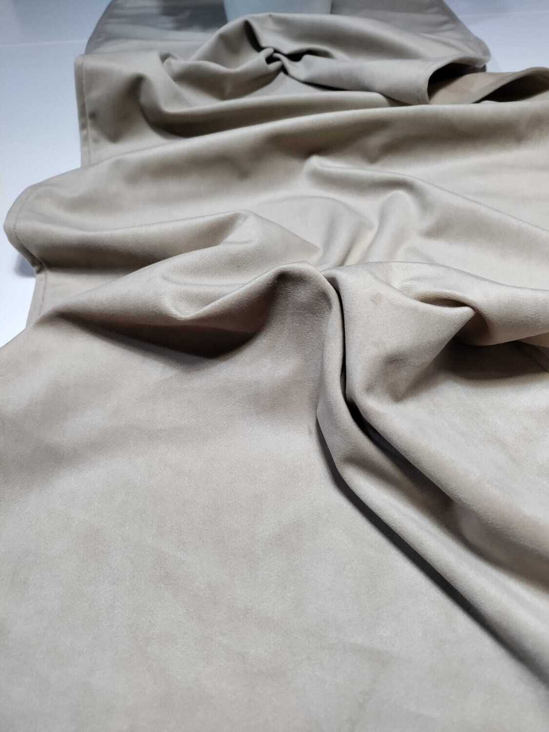 Traversă masă catifea bej 40x220 cm