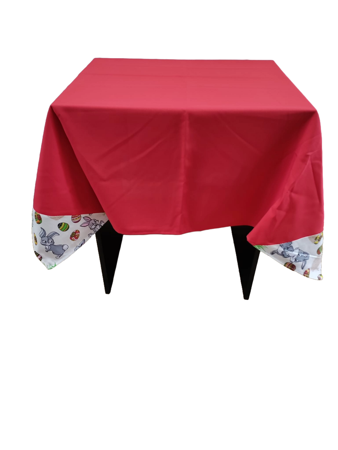 Față masă minimat roșu și colțuri cu imprimeu Pascal (140x140 cm)