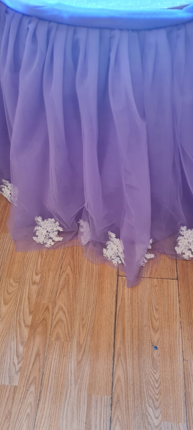 Fusta masa tulle mov-lila , L 175cm