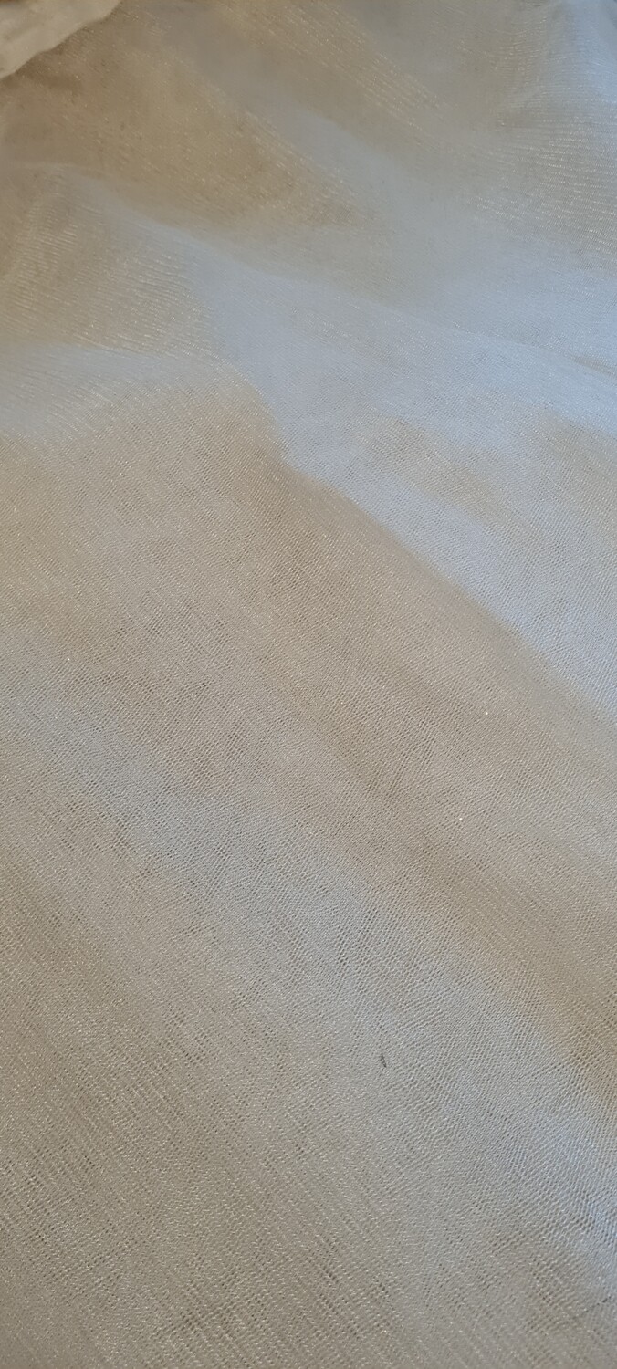 Fusta masa tulle ivory cu rejansa