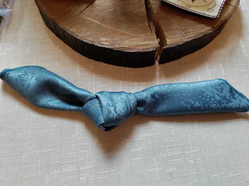 Șervete 40x40 cm brocart turcoaz închis