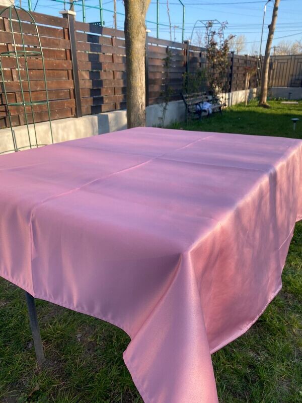 Fețe masă brocart satinat roz prăfuit