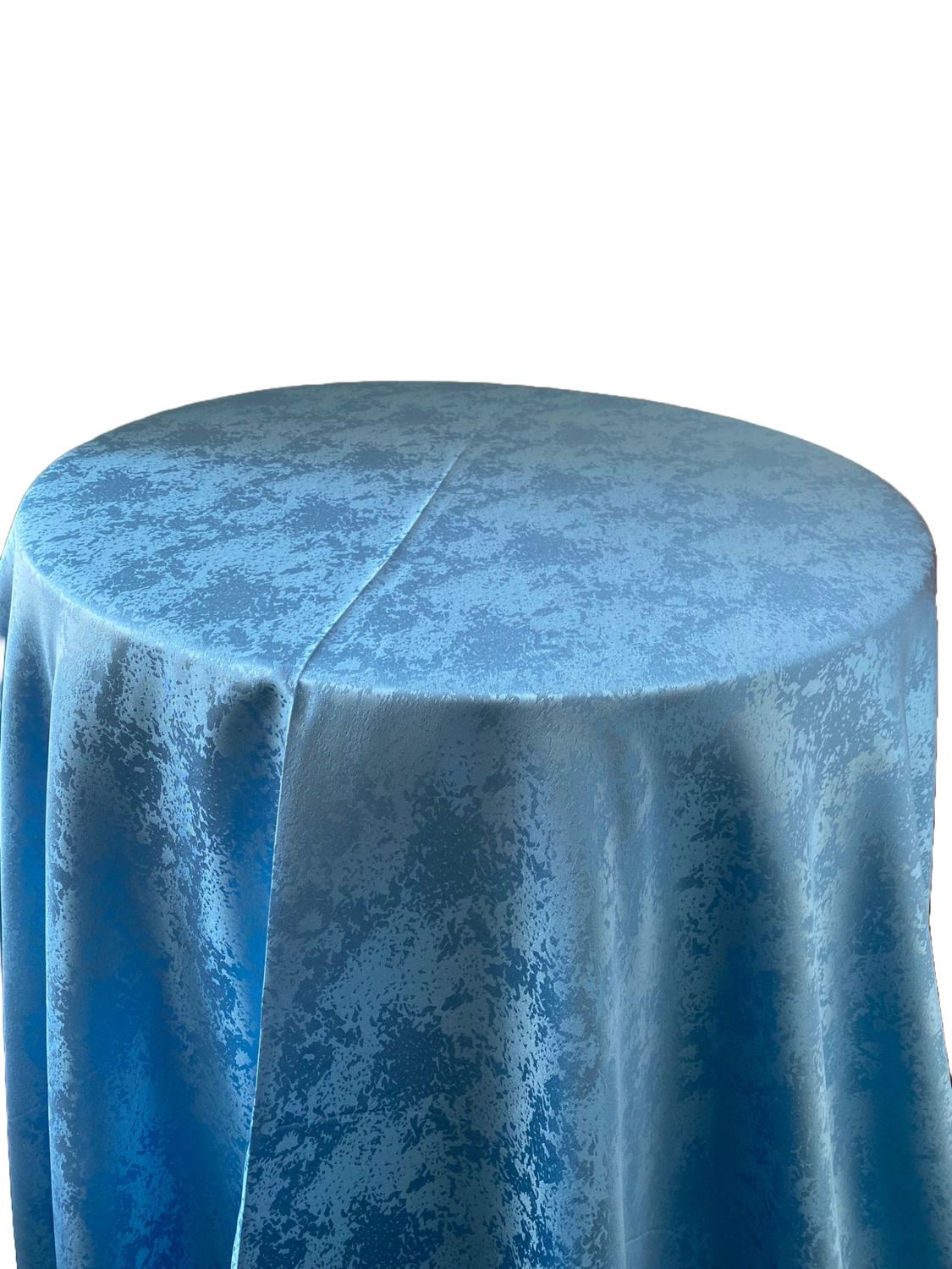 Față de masă rotunda, diametrul 320 cm, brocart ape albastru deschis