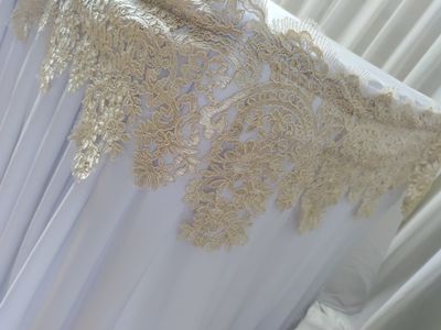 Fustă masa voal si dantela brodata