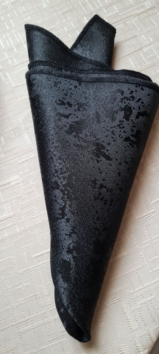 Șervete brocart negru model ape