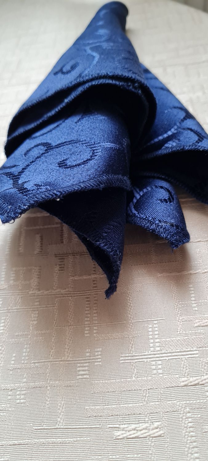 Șervete brocart bleumarin