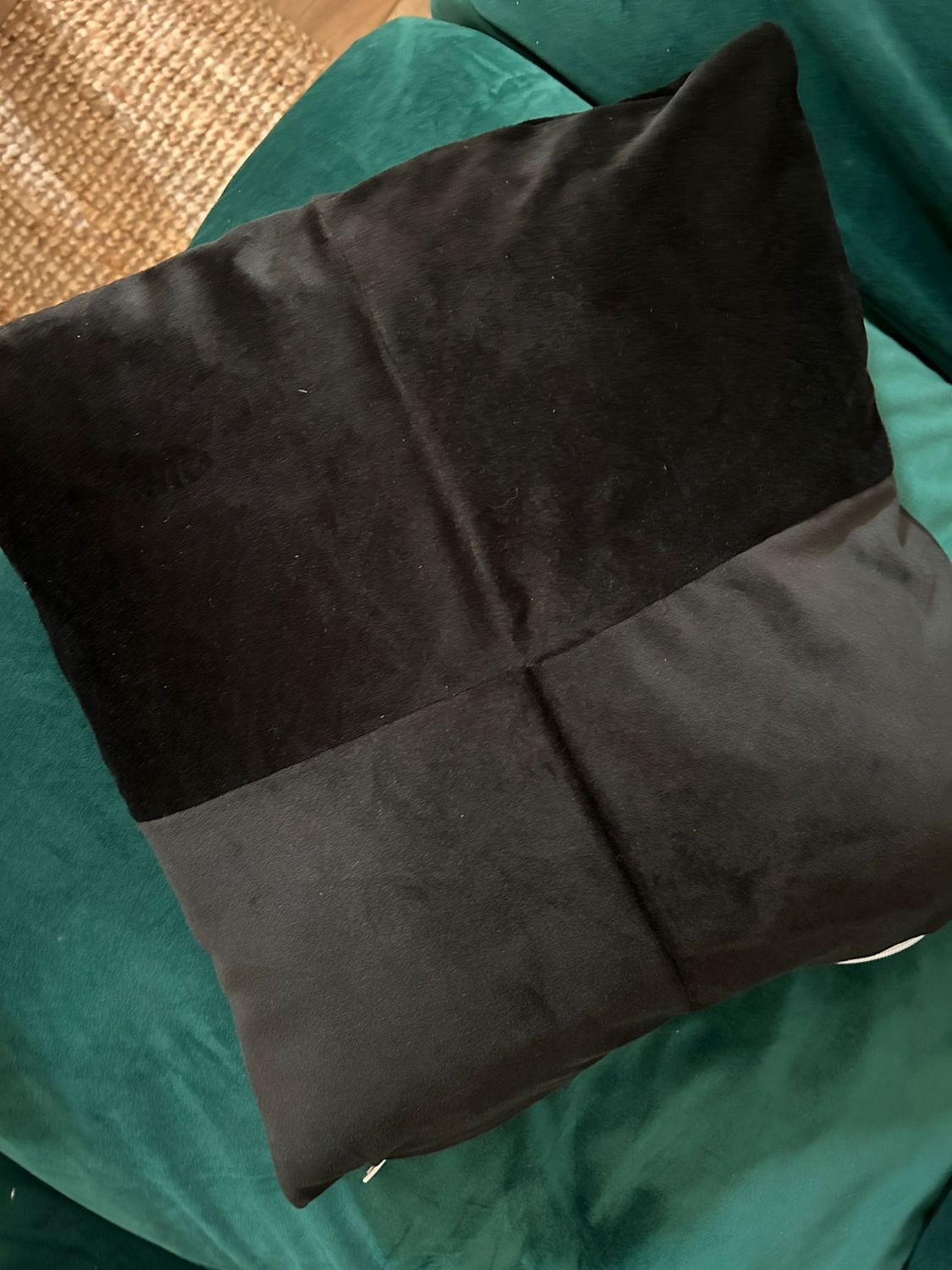 Set 2 fețe perna 40x40 cm catifea neagra