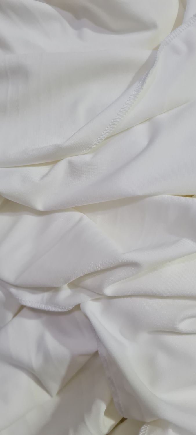 Huse lycra ivory, încrețite în 4 elastice