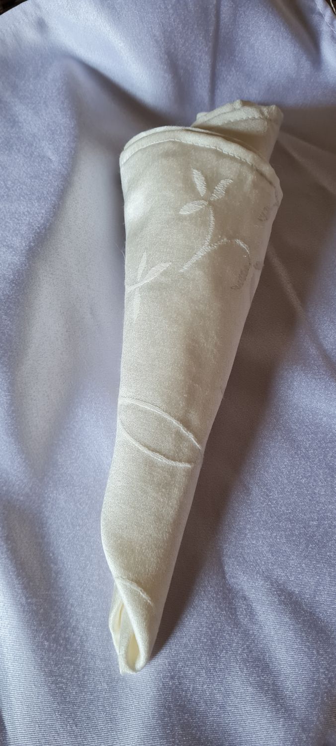 Servet damasc ivory 45x45 cm