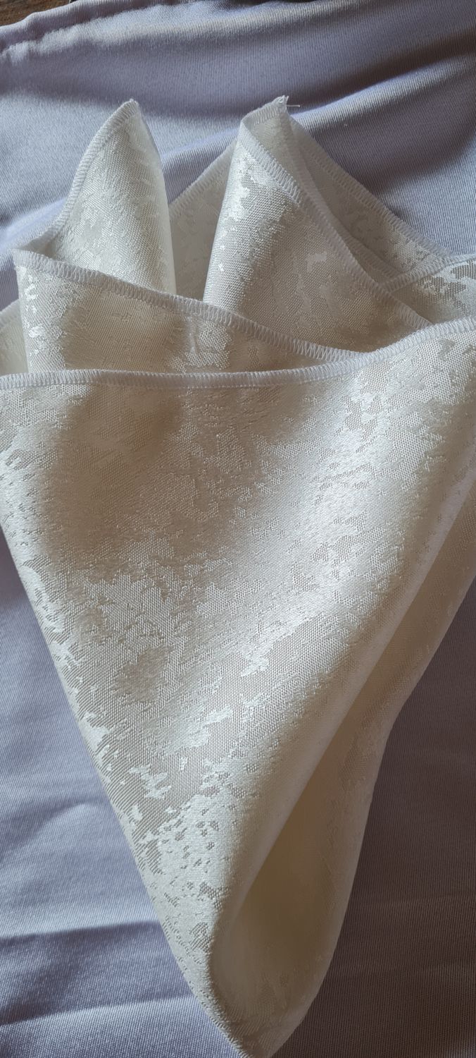Servet brocart ivory model ape-ape 40x40 cm