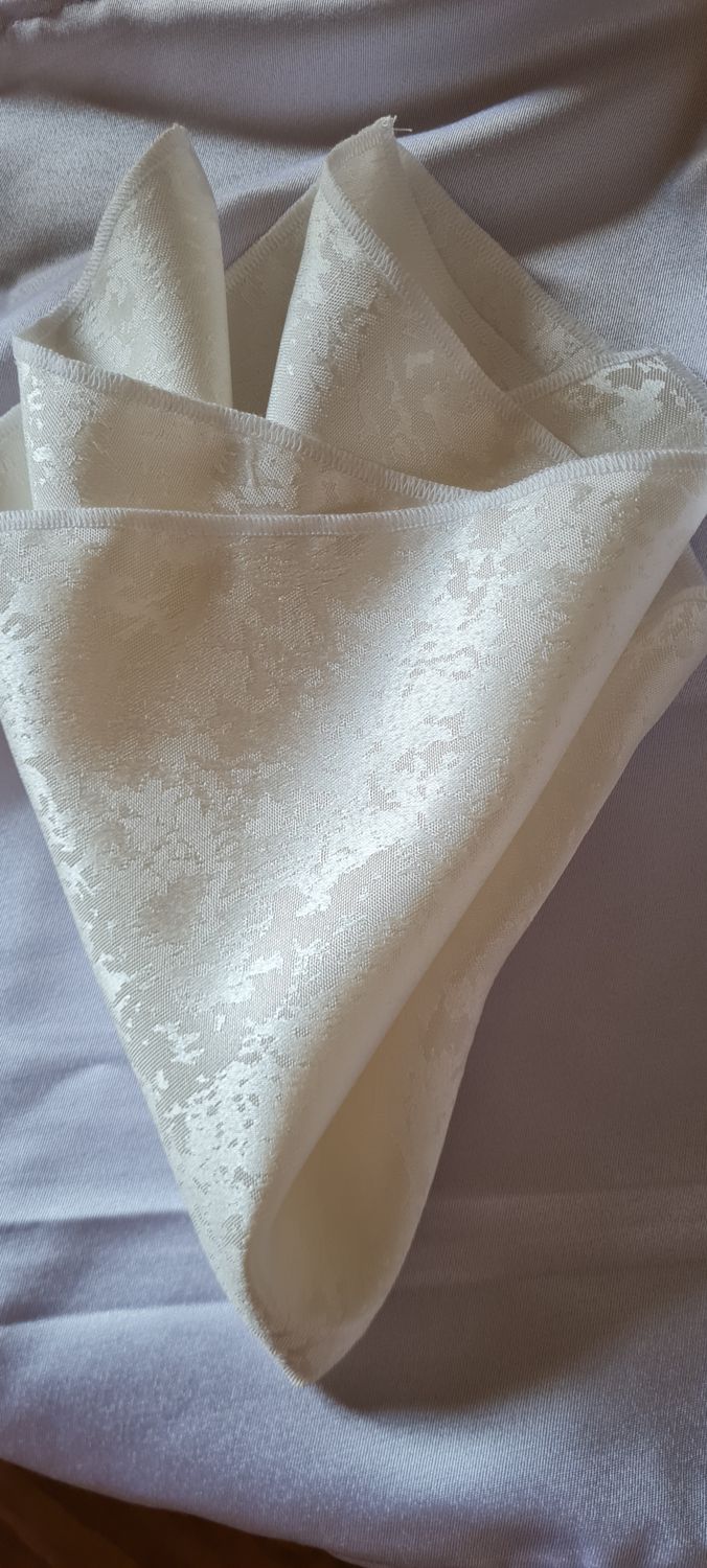 Servet brocart ivory model ape-ape 40x40 cm