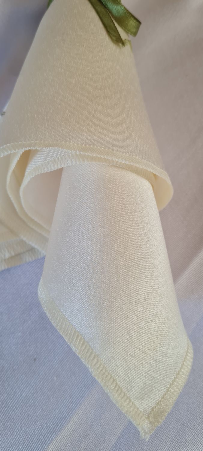 Servet brocart satinat ivory