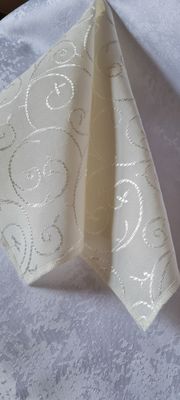 Servet brocart ivory, model melci mici