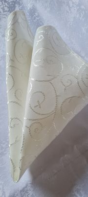 Servet brocart ivory, model melci mici