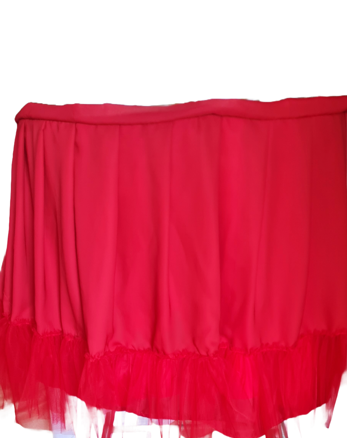 Fata masa 75x490 cm voal rosu și tulle