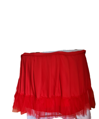 Fata masa 75x490 cm voal rosu și tulle