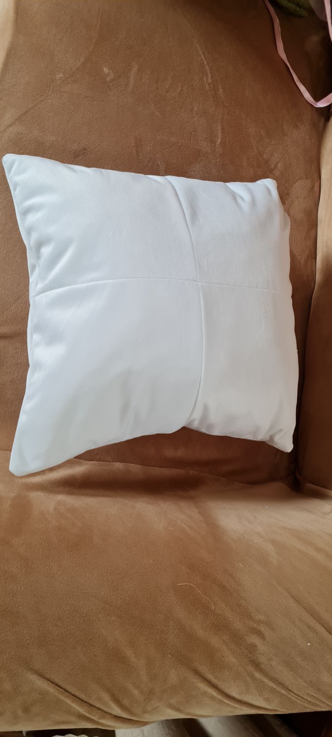Set 2 fețe pernă 40x40 cm catifea alba
