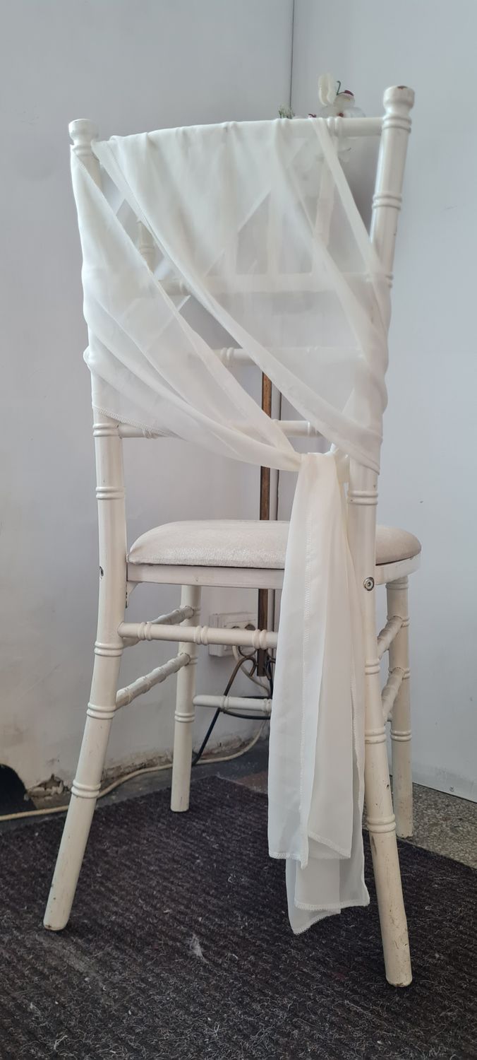 Eșarfe voal ivory-crem (unt)