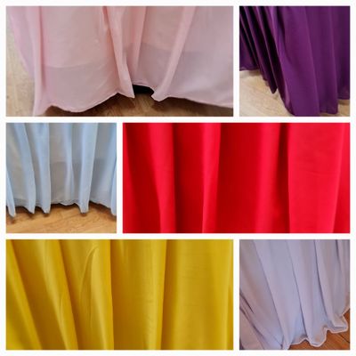 Fusta masă voal L300- 330 cm , diverse culori