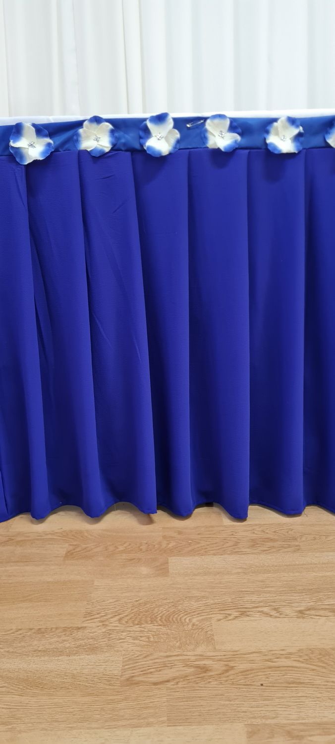 Fustă masă voal grofat albastru royal