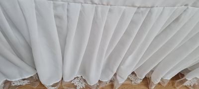 Fustă masă voal ivory și dantelă