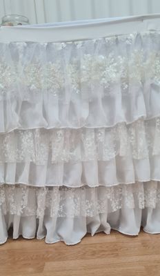 Fustă masă mode shabby-chic