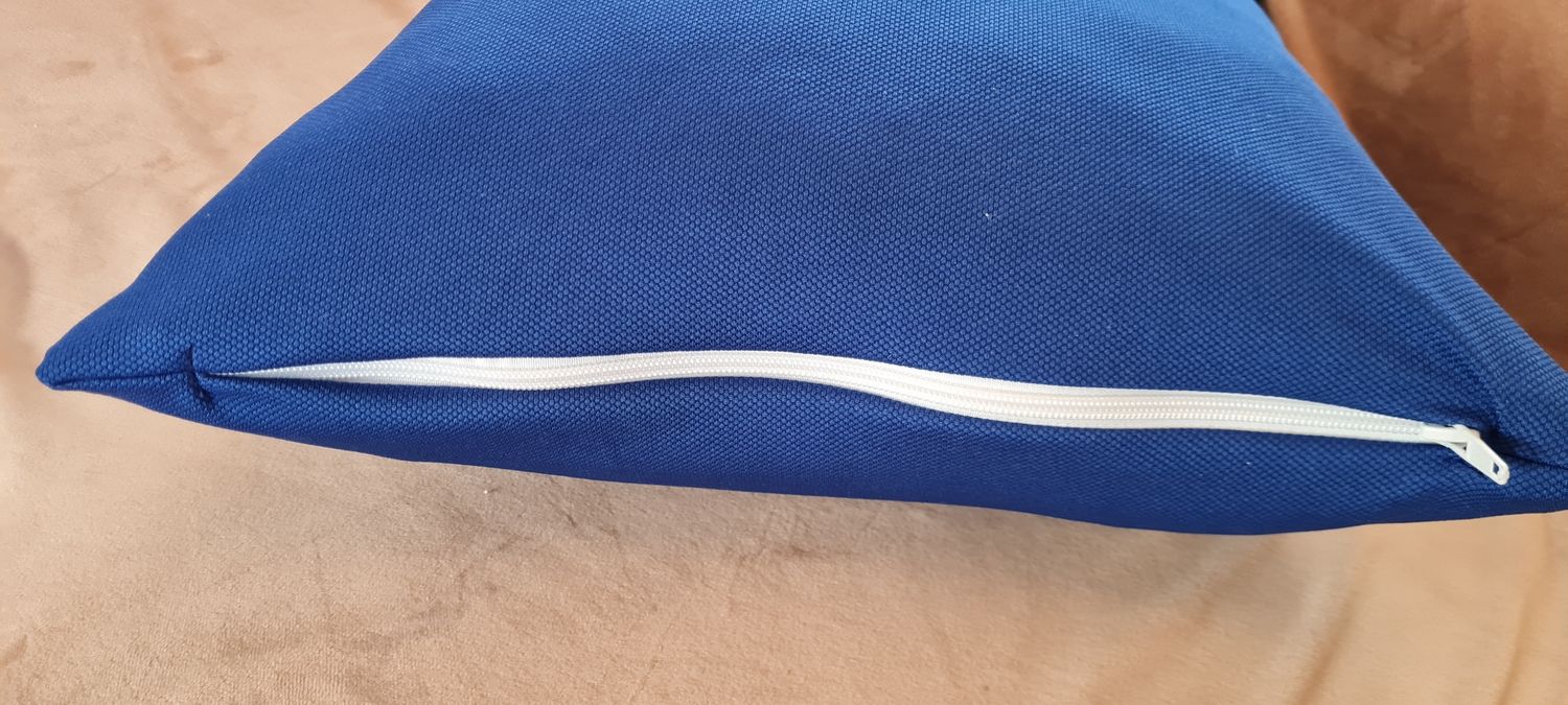 Set 2 fețe pernă - țesătură elastică albastră