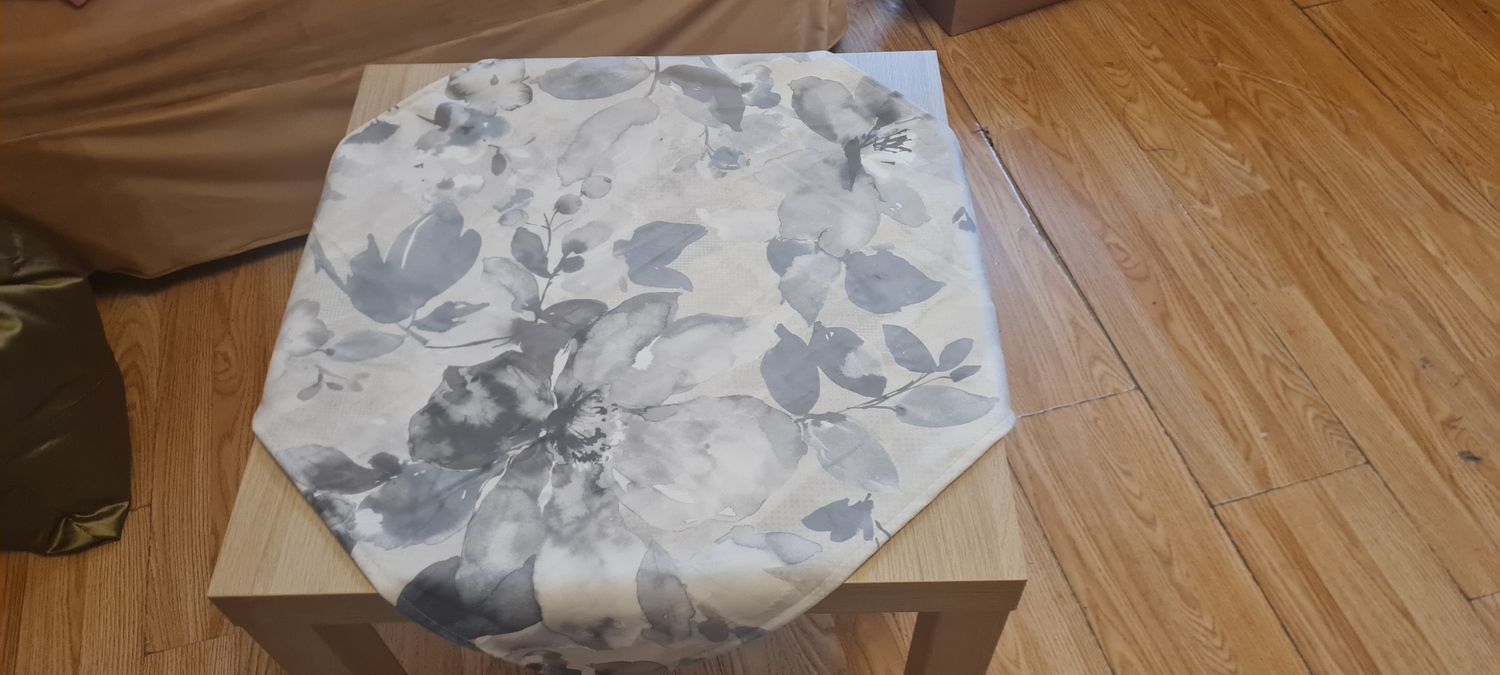 Napron catifea model floral tonuri gri