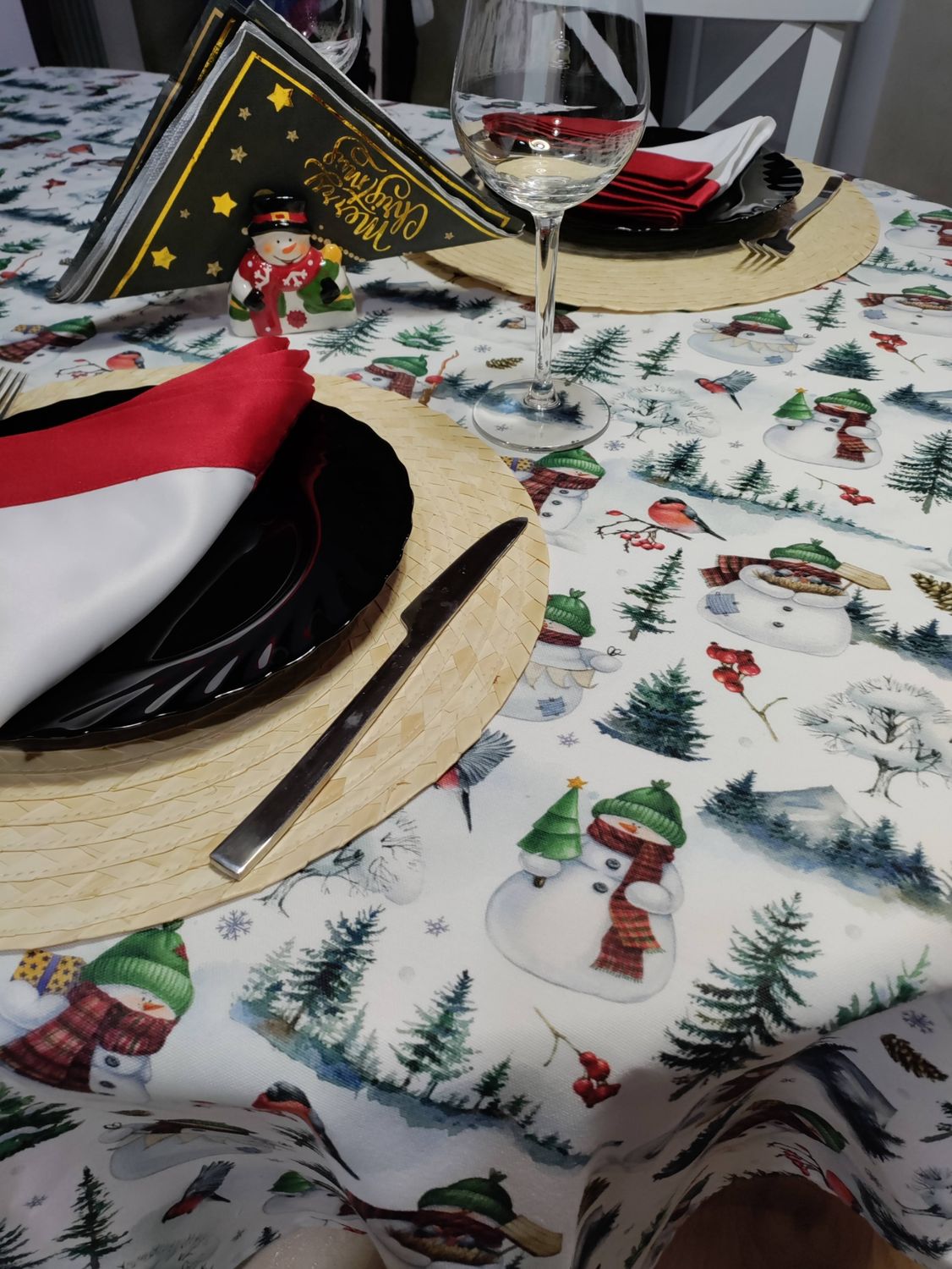 Față de masa țesătură impermeabila &quot;oameni de zăpadă &quot;