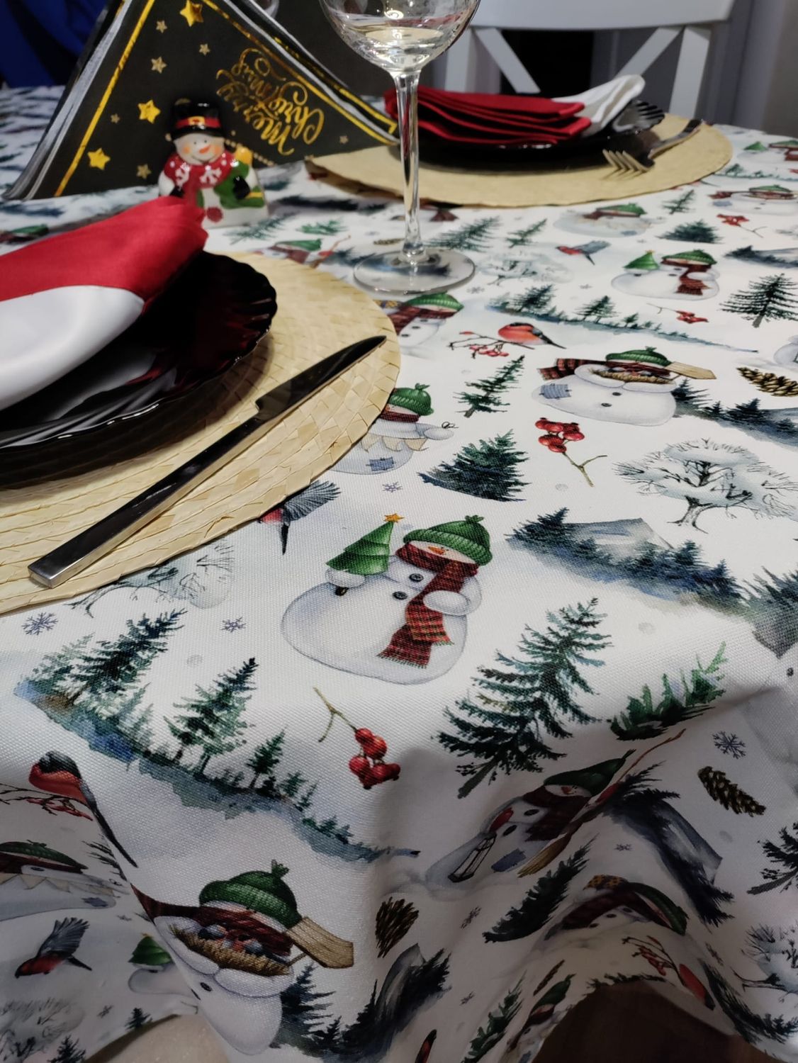 Față de masa țesătură impermeabila &quot;oameni de zăpadă &quot;