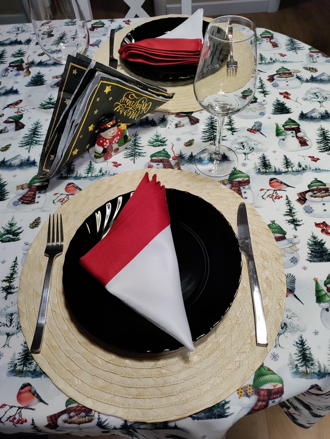 Față de masa țesătură impermeabila &quot;oameni de zăpadă &quot;