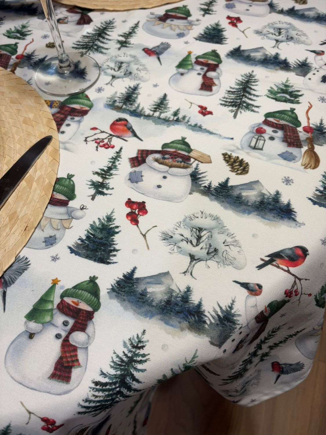 Față de masa țesătură impermeabila &quot;oameni de zăpadă &quot;