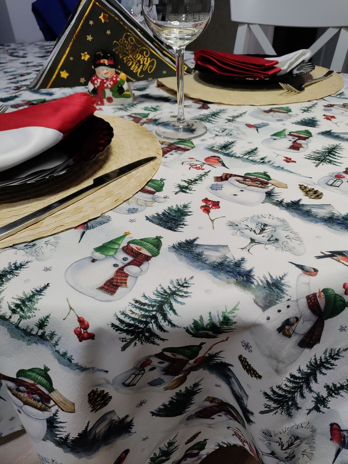 Față de masa țesătură impermeabila &quot;oameni de zăpadă &quot;