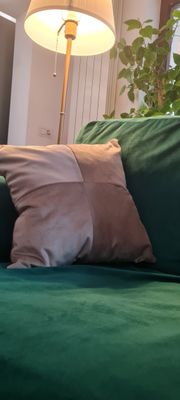 Set 2 huse/fețe perna catifea bej (40x40 cm)