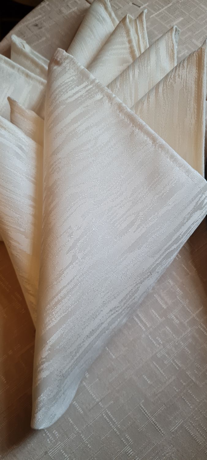 Servet 40x40 cm brocart ivory, model dungi