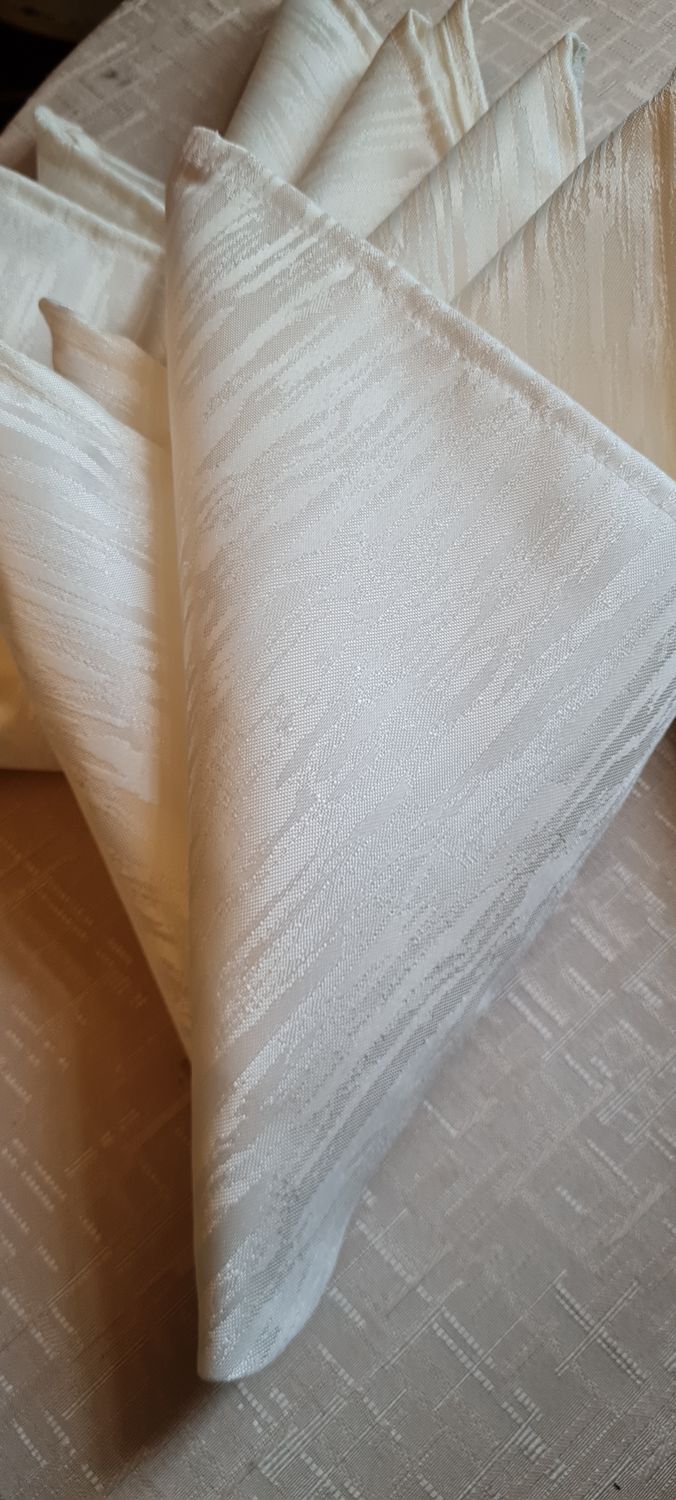 Servet 40x40 cm brocart ivory, model dungi