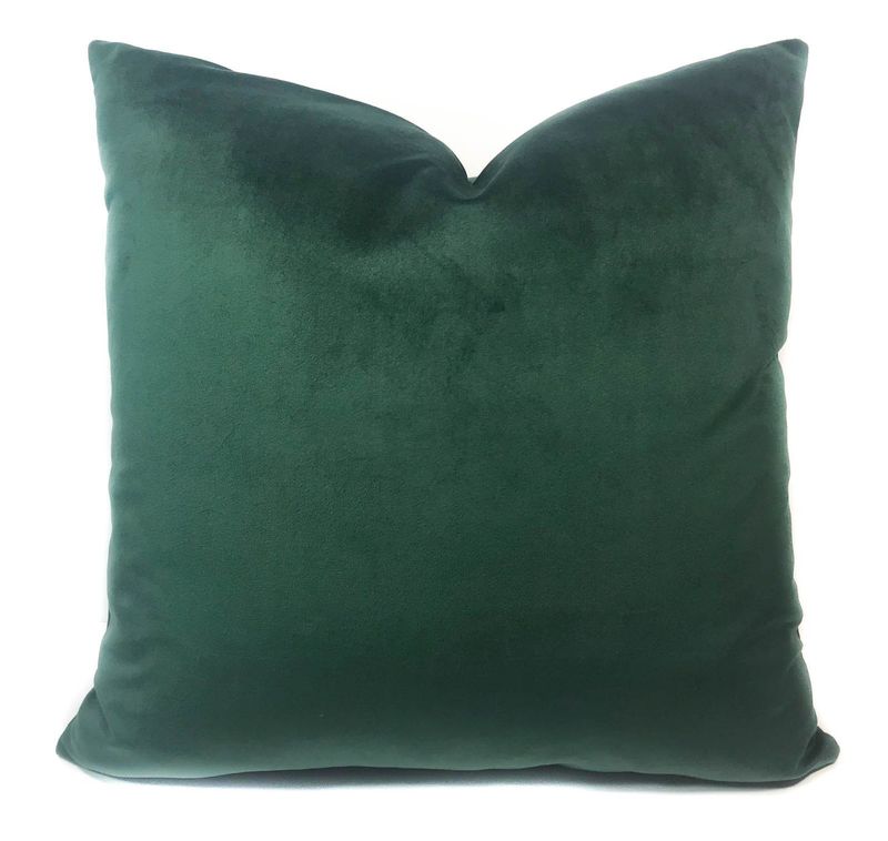 Set 2 huse/fețe perna , 40x40 cm, catifea verde
