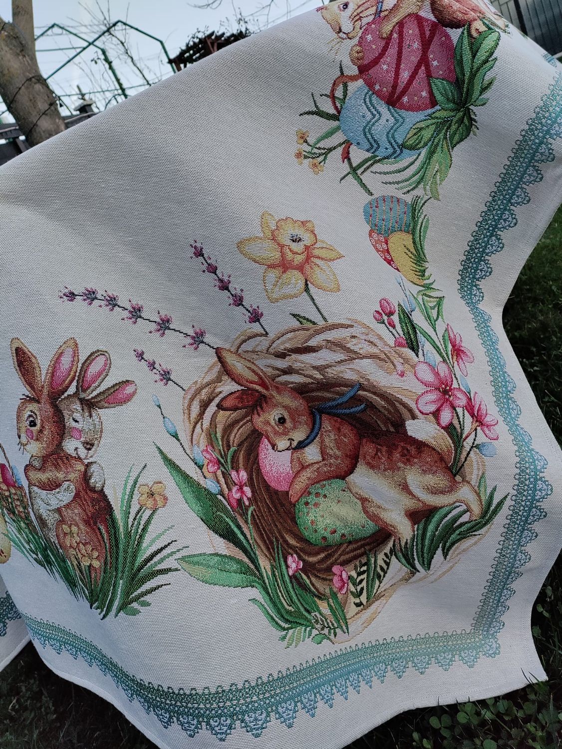 Față masă tip goblen 140x180 cm, sărbători Pascale