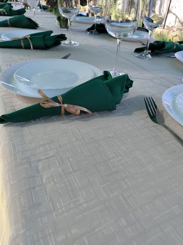 Șervete brocart satinat verde închis