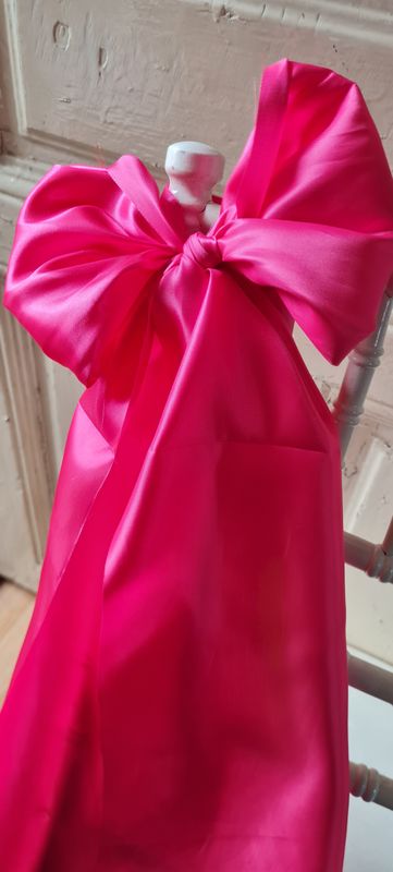 Eșarfe 20x200 cm satin roz neon