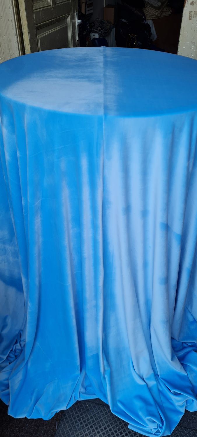 Fata masa catifea elastica baby -blue