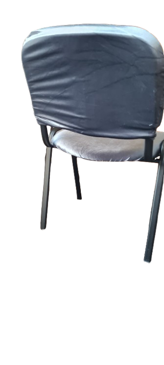 Husă catifea gri metalizat scaun vizitator ( 2 piese)