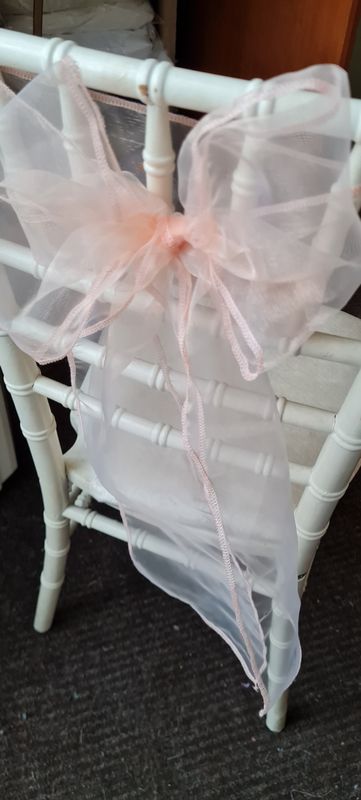 Eșarfe 18x200 cm organza somon