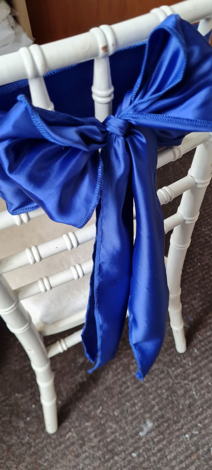 Eșarfe satin albastru